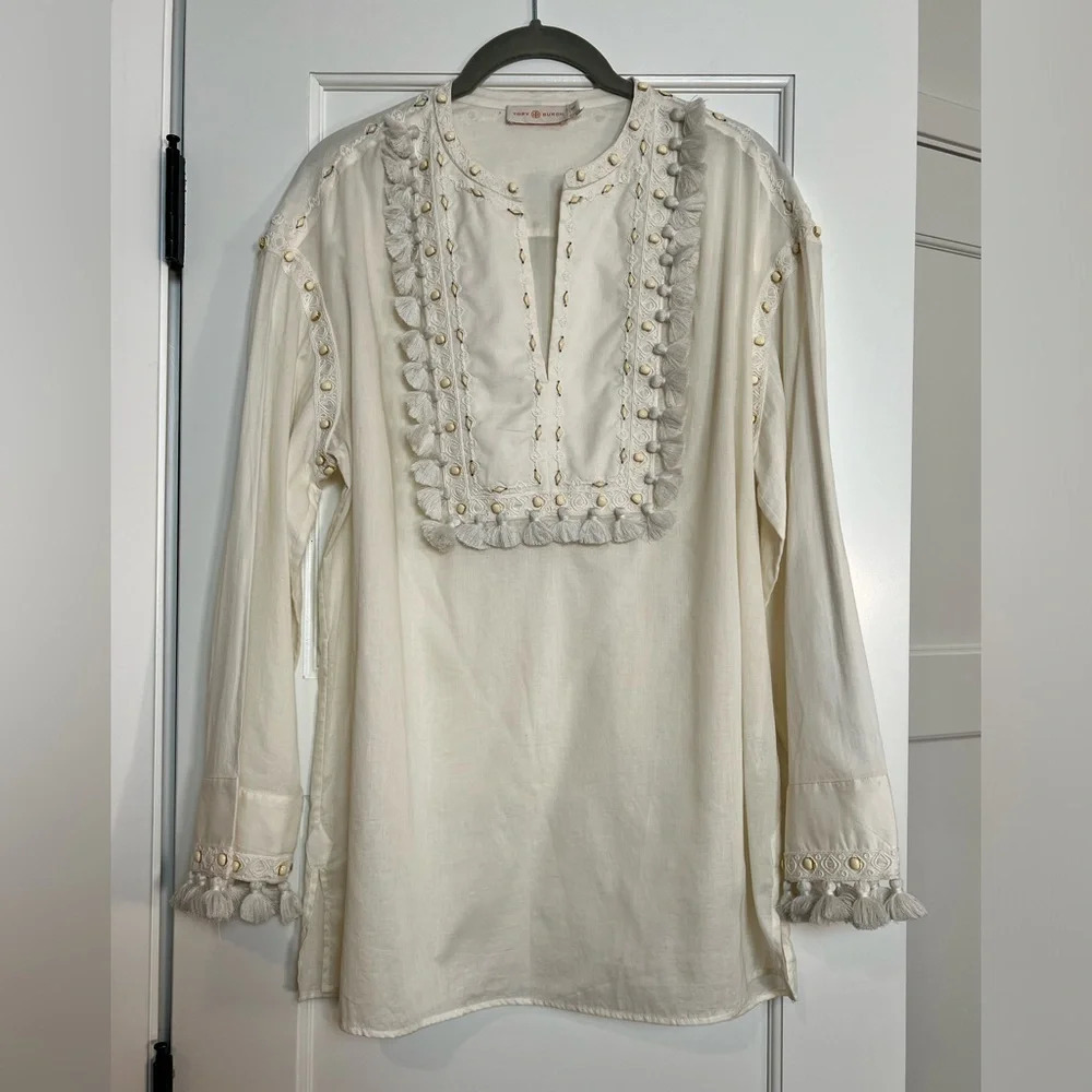 Tory Burch Lizzie Tassel Tunic (Small) - Picture 3 of 6